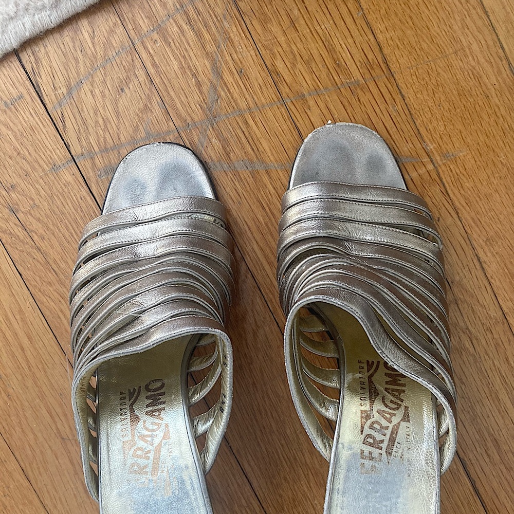 Salvatore Ferragamo Women's metallic Heeled Sandals